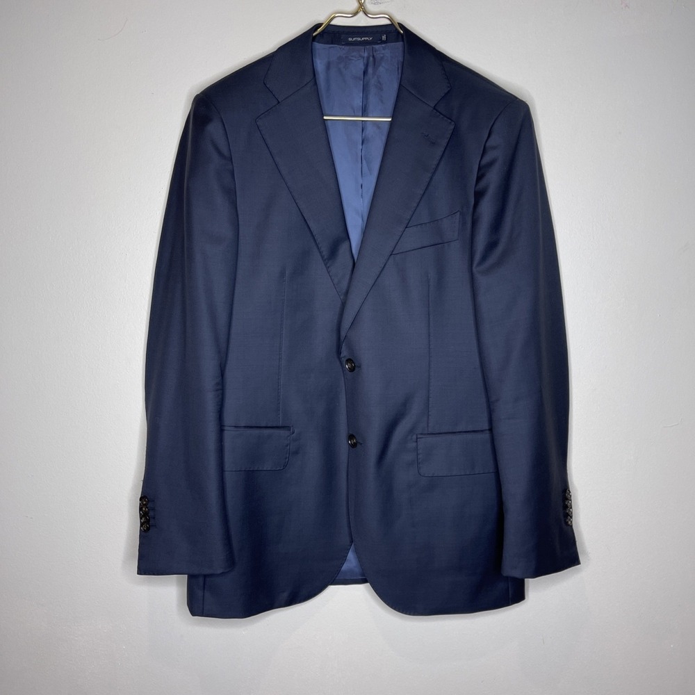 Suitsupply Lazio Single Breasted Slim Cut Wool 2 Button Blazer Sz 50